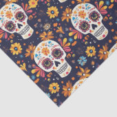 Kleurrijke dag van de dode suikerschedel naadloos tissuepapier (Detail)