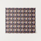 Kleurrijke dag van de dode suikerschedel naadloos wandkleed (Voorkant (horizontaal))