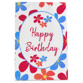 kleurrijke dagen op wit medium cadeauzakje (Voorkant)