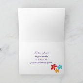 Kleurrijke Daisies voor Mam Kaart (Binnen)