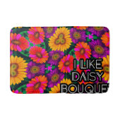 Kleurrijke Daisy Bouquet Patroon Badmat (Voorkant)