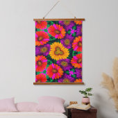 Kleurrijke Daisy Bouquet Patroon Hangend Wandkleed (Slaapkamer)