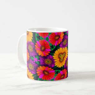 Kleurrijke Daisy Bouquet Patroon Koffiemok