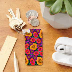 Kleurrijke Daisy Bouquet Patroon Sleutelhanger