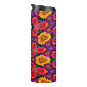 Kleurrijke Daisy Bouquet Patroon Thermosbeker