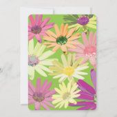 Kleurrijke Daisy Eerste Verjaardag Kaart (Achterkant)