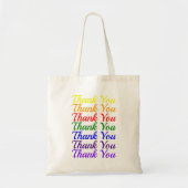 Kleurrijke dank u regenboog tote bag (Voorkant)
