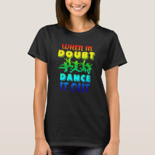 Kleurrijke dansinstructeur die dansles geeft t-shirt