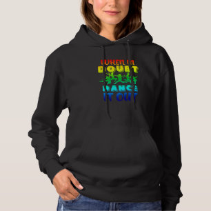 Kleurrijke Dansinstructrice Dansend  Dansleraar Hoodie