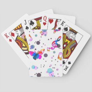 Kleurrijke dansmuziek pokerkaarten