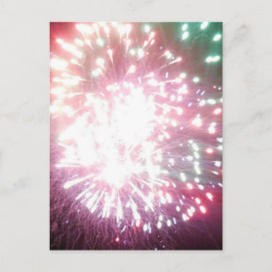 Kleurrijke Dazzle vuurwerk briefkaart
