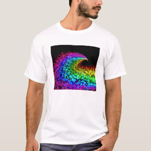 Kleurrijke deeltjes t-shirt