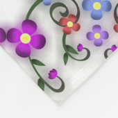 Kleurrijke delicate bloemen fleece deken (Hoek)