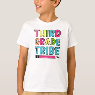 Kleurrijke derde klas stam terug naar school t-shirt