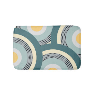 Kleurrijke design cirkels en polka stippen decorat badmat