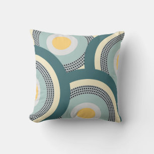 Kleurrijke design cirkels en polka stippen decorat kussen