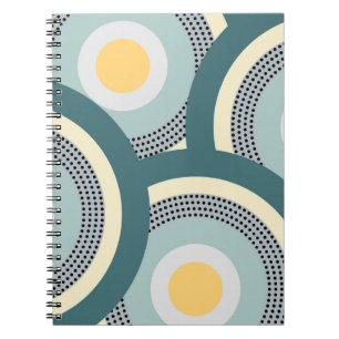 Kleurrijke design cirkels en polka stippen decorat notitieboek