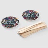 Kleurrijke Dia de los Muertos | Handventilator Handwaaier (Niet-gemonteerd)