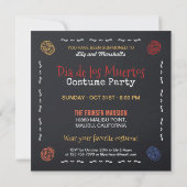 Kleurrijke Dia de los Muertos Party | Uitnodiging (Achterkant)