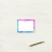 Kleurrijke diagonaal-strips post-it® notes (Op bureau)