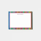 Kleurrijke diagonaal-strips post-it® notes (Voorkant)