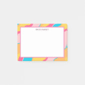 Kleurrijke diagonaal-strips post-it® notes (Voorkant)