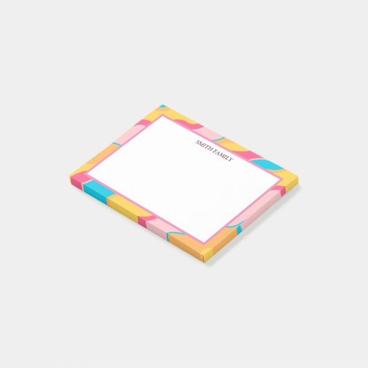 Kleurrijke diagonaal-strips post-it® notes (Schuin)