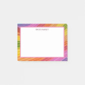 Kleurrijke diagonaal-strips post-it® notes (Voorkant)