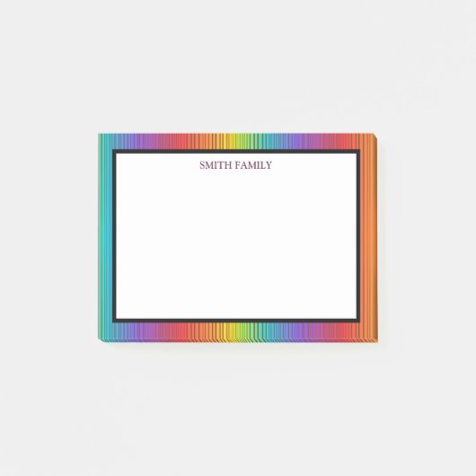 Kleurrijke diagonaal-strips post-it® notes (Voorkant)