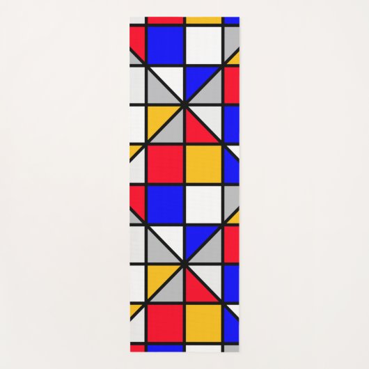 kleurrijke diagonaal yogamat (Voorkant)