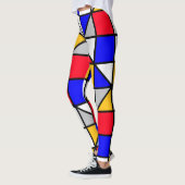 Kleurrijke diagonale vierkanten leggings (Links)