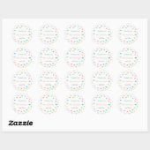 Kleurrijke diamanten confetti bruiloft Fun Custom Ronde Sticker (Vel)