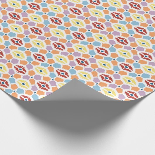 Kleurrijke diamanten die geometrisch zijn cadeaupapier (Hoek)