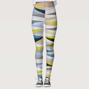 Kleurrijke Diamond Floor Tegels Textuur Leggings
