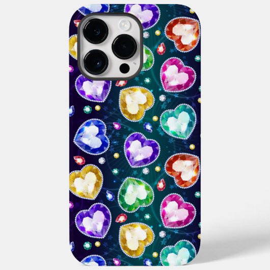 Kleurrijke Diamond Heart Abstract Art Valentijnsda Case-Mate iPhone Case (Achterkant)