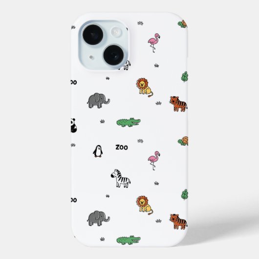 Kleurrijke dierentuin Dierenplezier Case-Mate iPhone Case (Achterkant)