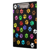Kleurrijke dierenvoetafdrukken klembord (Links)