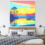 Kleurrijke Digitale 3D Canvas Art – Perfect Wall D (Insitu (Slaapkamer))