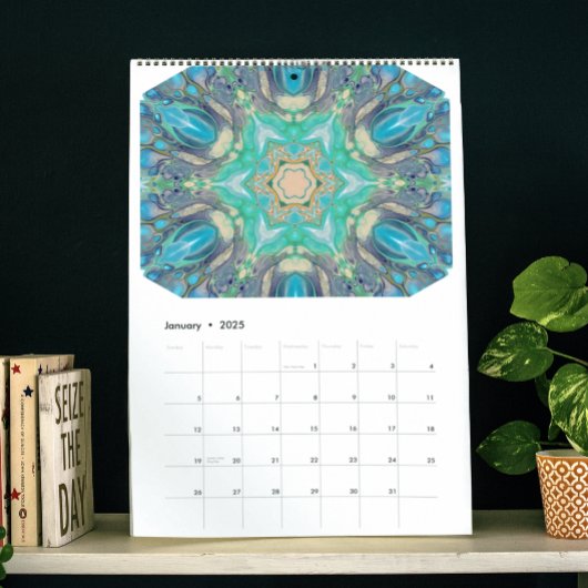 Kleurrijke Digitale Abstracte Kunst Kalender Elk J