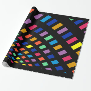 Kleurrijke digitale regenboog cadeaupapier