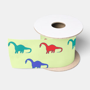 Kleurrijke dino op groen lint