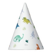 Kleurrijke Dino Verjaardag Dinosaurus Verjaardag P Feesthoedjes (Rechts)