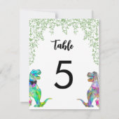 Kleurrijke Dinosaur Theme bruiloft Bladerdak (Achterkant)