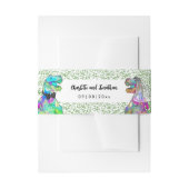 Kleurrijke Dinosaur Theme Wedding Custom Uitnodigingen Wikkel (Voorkant Voorbeeld)