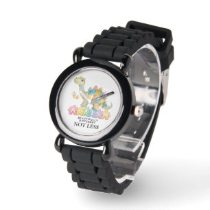 Kleurrijke dinosaurus Autisme bewustzijn Horloge