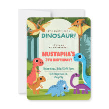 Kleurrijke Dinosaurus Kinderen 3e Verjaardagsfeest