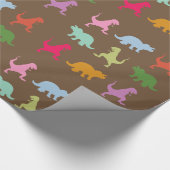 Kleurrijke dinosaurussen inpakpapier (Hoek)