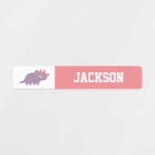 Kleurrijke dinosaurussen Kinder persoonlijke label (Design 1)