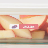 Kleurrijke dinosaurussen Kinder persoonlijke label (Aangebracht)