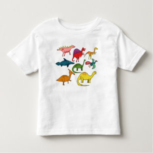 Kleurrijke dinosaurussen kinder shirts